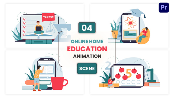 Photo of Online Home Education Animation Scene – Videohive 57112604