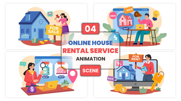 Photo of Online House Rental Service Animation Scene – Videohive 57336177