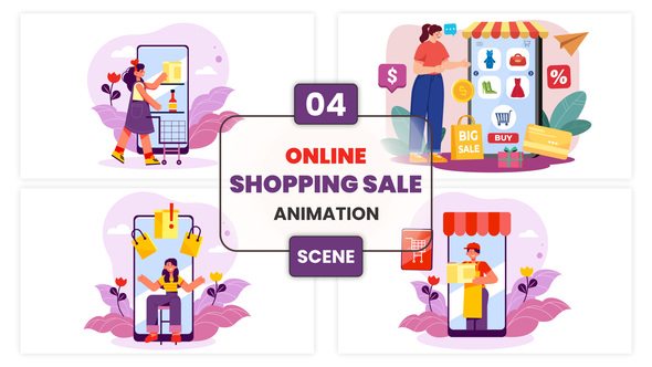 Photo of Online Shopping Sale Animation Scene – Videohive 57336224