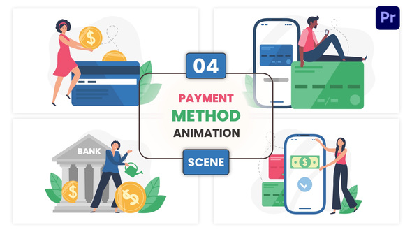 Photo of Payment Method Illustration Animation Scene – Videohive 57128421