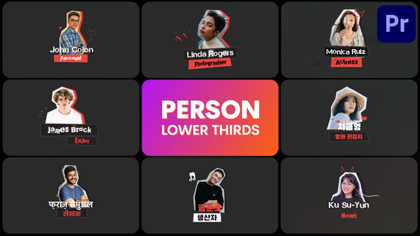 Photo of Person Introducing Lower Thirds for Premiere Pro – Videohive 57043555