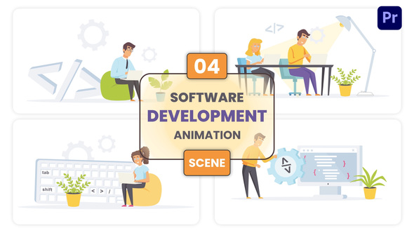 Photo of Software Development illustration Scene – Videohive 57129467