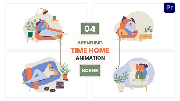 Photo of Spending Time Home Animation Scene – Videohive 57130539