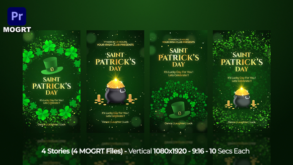 Photo of St. Patrick’s Day Instagram Stories MOGRT – Videohive 57126679