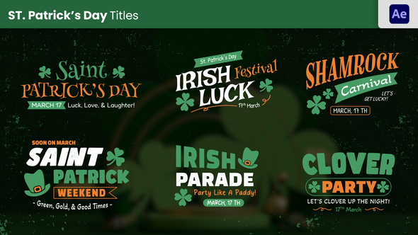 Photo of St Patrick’s Day Title – Videohive 57028385