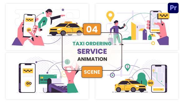 Photo of Taxi Ordering Service Animated Scene – Videohive 57130577