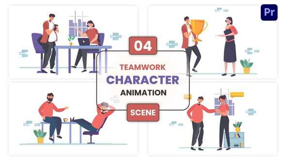 Photo of Teamwork Character Animation Scene – Videohive 57130580