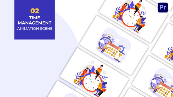 Photo of Time management concept Animation Scene – Videohive 57130588