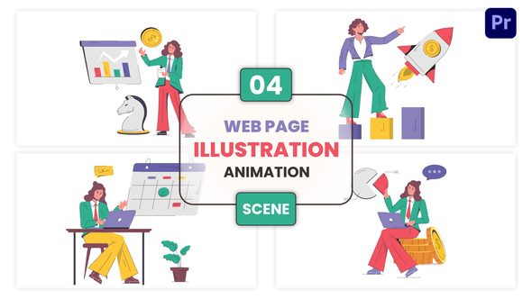 Photo of Web Page Illustration Animation Scene – Videohive 57130651