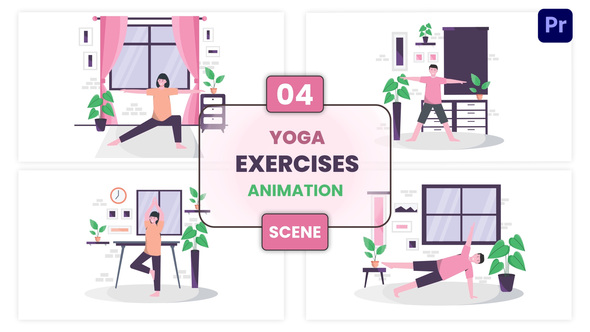 Photo of Yoga Exercises Concept Illustration Scene – Videohive 57130676