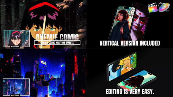 Photo of Anemie Comic Halftone Effects Final Cut X and Apple Motion – Videohive 57804297