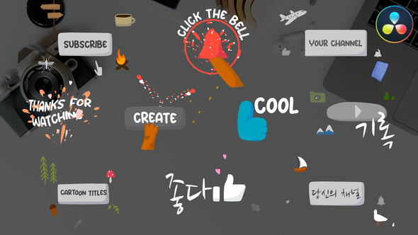 Photo of Cartoon Kids Subscribers for DaVinci Resolve – Videohive 57695850