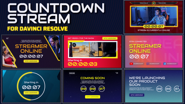 Photo of Countdown Timer Stream Davinci Resolve – Videohive 57752574