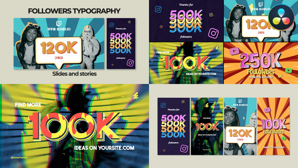 Photo of Followers Typography | DaVinci Resolve – Videohive 57757725