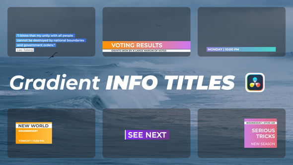 Photo of Gradient Info Titles | DaVinci Resolve – Videohive 57702266
