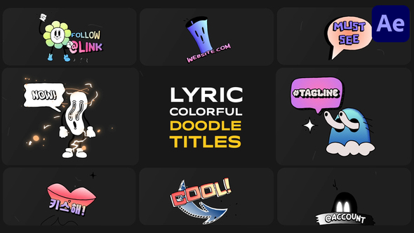 Photo of Lyric Colorful Doodle Titles | After Effects – Videohive 57812957