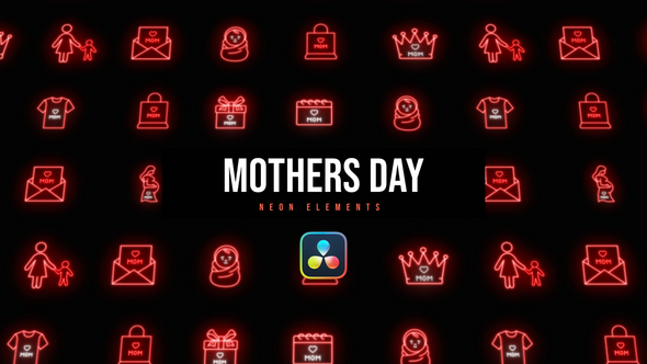 Photo of Mothers Day Neon Icons – Videohive 57714019