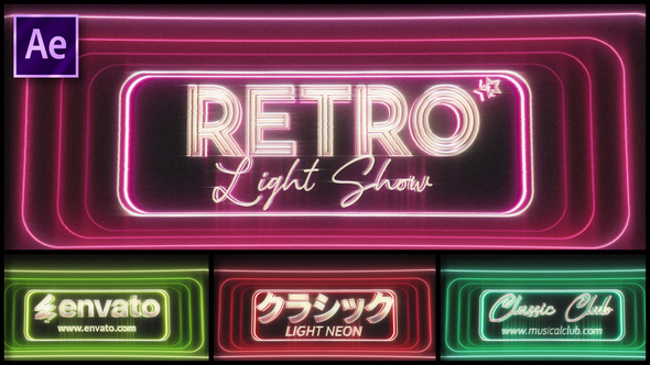 Photo of Retro Neon Light Logo – Videohive 57784876