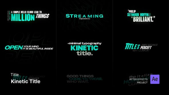Photo of Title – Kinetic Titles After Effects Template – Videohive 57827201