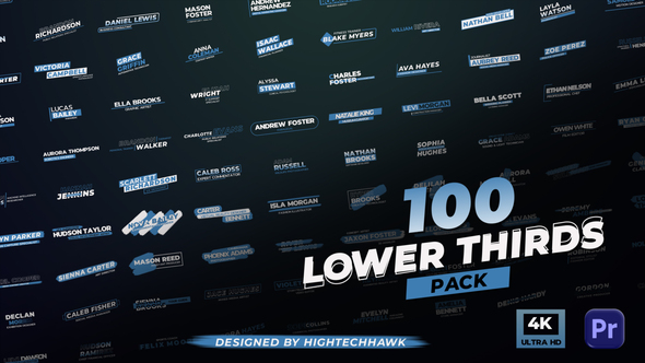 Photo of 100 Lower Thirds Pack | MOGRT – Videohive 57893610