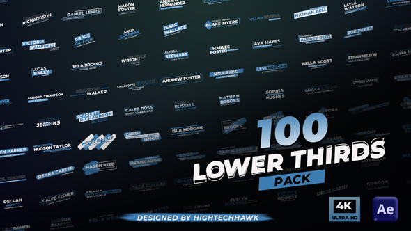 Photo of 100 Lower Thirds Pack – Videohive 57960653