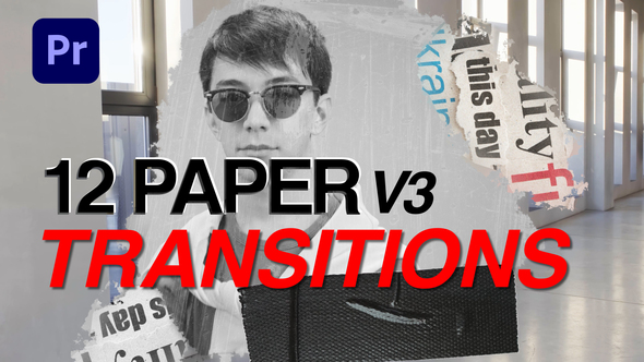 Photo of 12 Paper Transitions V3 (MOGRT) – Videohive 58199776