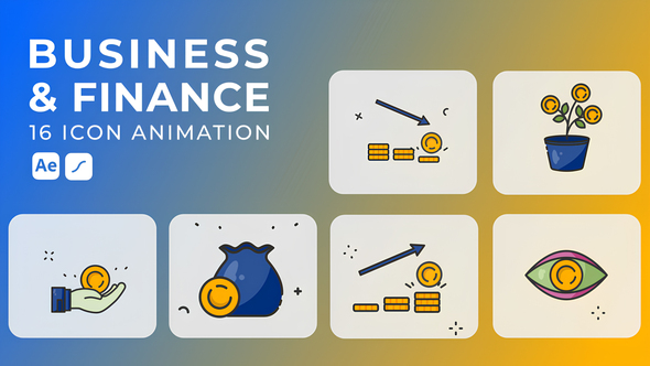 Photo of 16 Business & Finance animated icons pack | After Effects Template & Lottie Animation – Videohive 57223450
