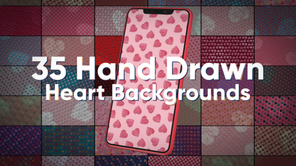 Photo of 35 Hand Drawn Heart Backgrounds – Videohive 57854956