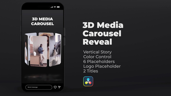 Photo of 3D Media Carousel Reveal for DaVinci Resolve – Videohive 58276249