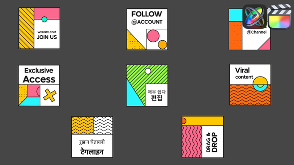 Photo of Abstract Square Titles for FCPX – Videohive 58028948