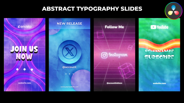 Photo of Abstract Typography Logo Vertical for DaVinci Resolve – Videohive 58141503