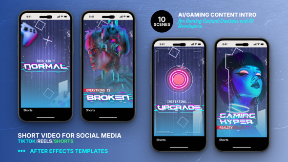 Photo of AI-Gaming Content Intro – Short Vertical Video – Videohive 58143464