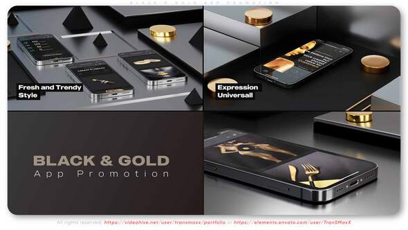 Photo of Black N Gold App Promotion – Videohive 34843286