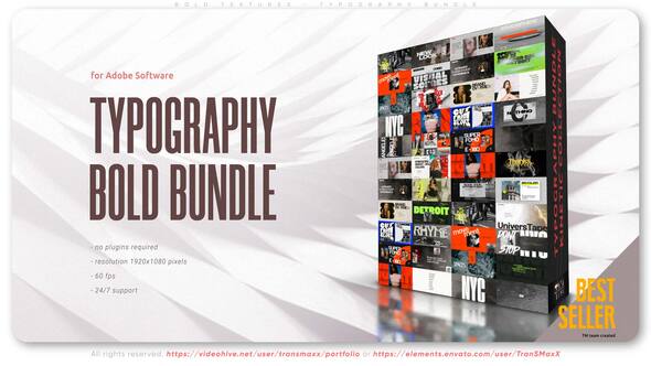 Photo of Bold Textures – Typography Bundle – Videohive 58186306
