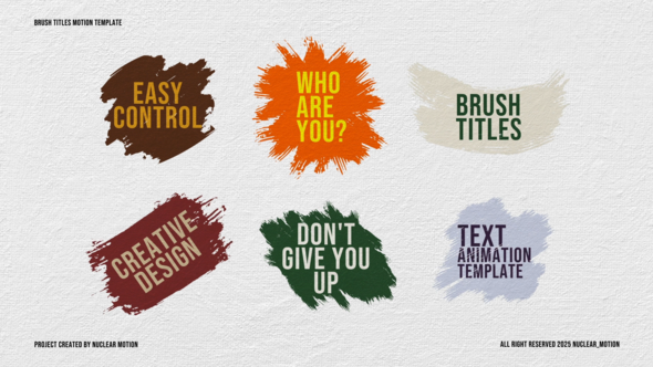 Photo of Brush Titles – Videohive 58051759