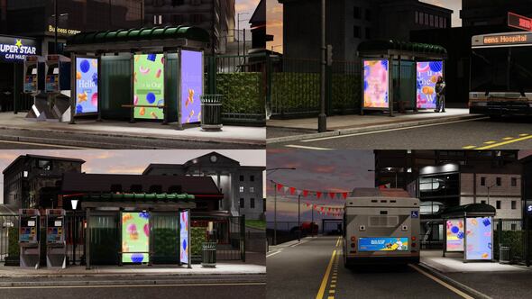 Photo of Bus Stop Billboard Mockups – Videohive 57992266