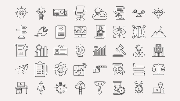 Photo of Business and Startup Line Icons – Videohive 57993773
