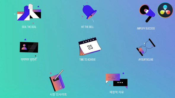 Photo of Business Relations Gradient Icons for DaVinci Resolve – Videohive 58087945