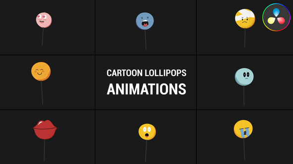 Photo of Cartoon Lollipops Animations | DaVinci Resolve – Videohive 57877890
