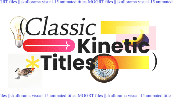 Photo of Classic Kinetic Titles – Videohive 58038968