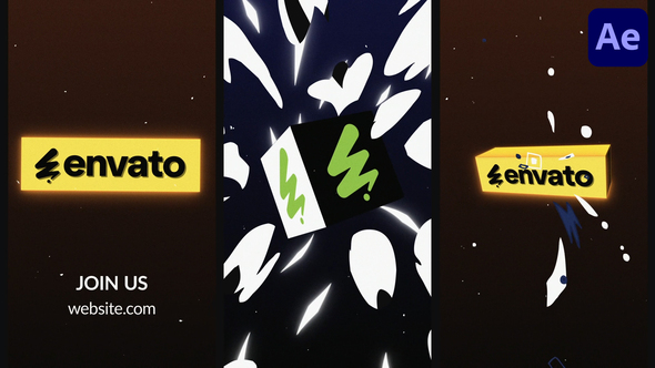 Photo of Colorful Volumetric Shapes Vertical Logo for After Effects – Videohive 58178289
