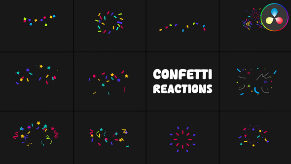 Photo of Confetty Reactions for DaVinci Resolve – Videohive 57877273