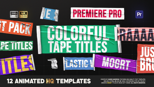 Photo of Crumpled Tape Titles | Text Presets – Videohive 57927118