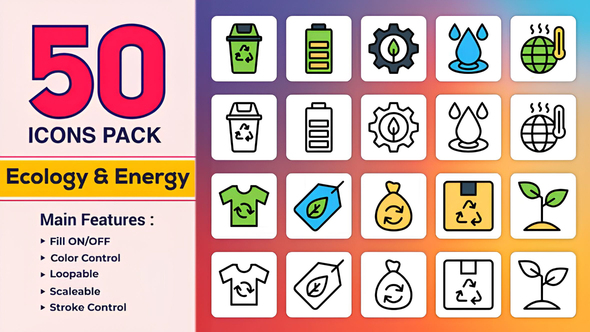 Photo of Dual Icons Pack Ecology and Energy Icons – Videohive 57882462