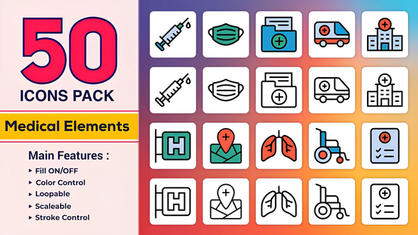 Photo of Dual Icons Pack Medical Icons – Videohive 57881895