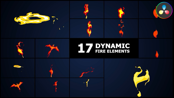 Photo of Dynamic Fire Elements | DaVinci Resolve – Videohive 57922322