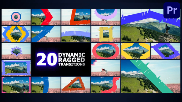 Photo of Dynamic Ragged Transitions for Premiere Pro MOGRT – Videohive 57986714