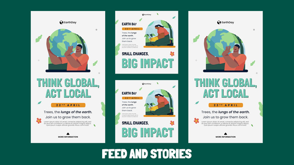 Photo of Earth Day Feed And Stories Instagram – Videohive 57191636