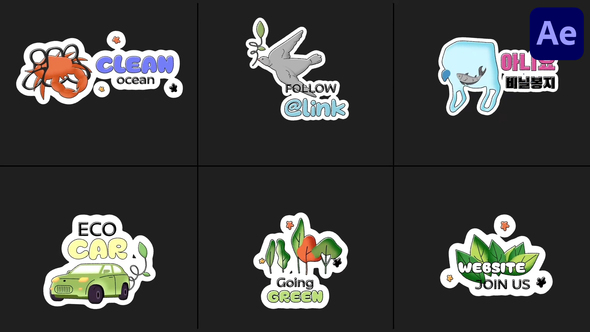 Photo of Ecology Sticker Titles | After Effects – Videohive 58120410