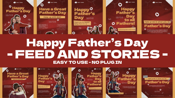Photo of Father Day Feed and Stories Instagram – Videohive 57813874